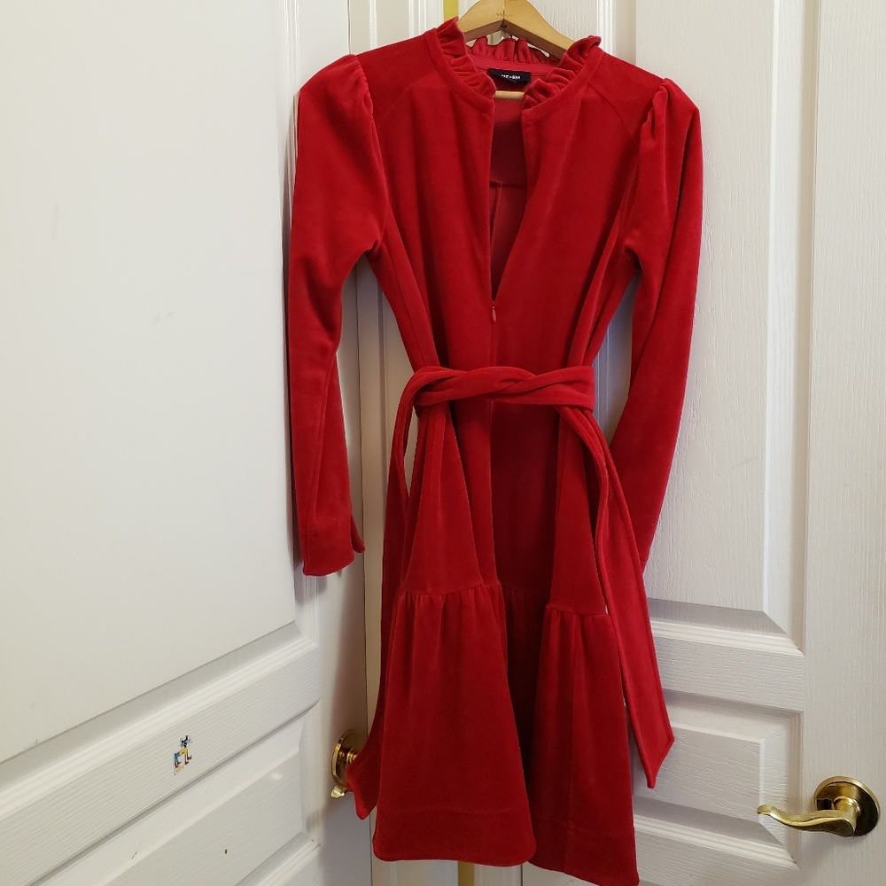 Red velvet dress- Me + Em